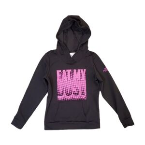 The North Face Women's Black Pink Eat My‎ Dust Pullover Hoodie Small